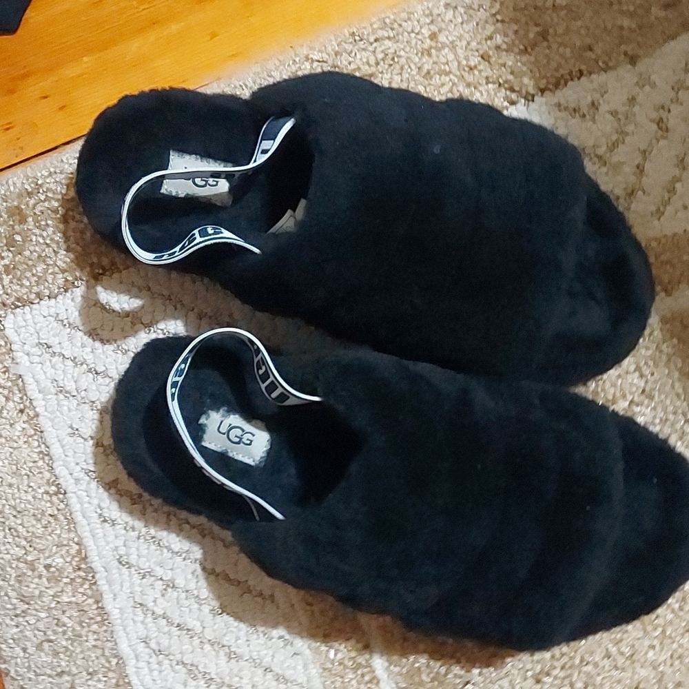 Uggs Slippers, Black,9,